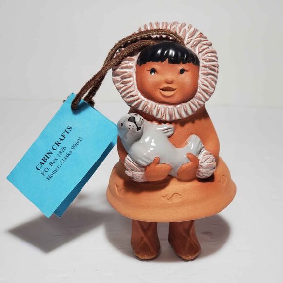 Cabin Crafts Pottery Alaska Bell Wind Chime - Picture 9 of 9